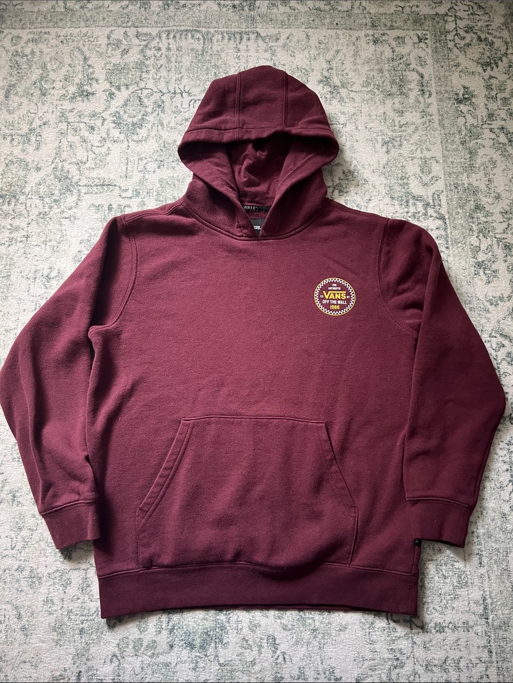 Vans Burgundy Hooded Pullover Sweatshirt